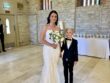 Bride with Son at the Tithe Barn