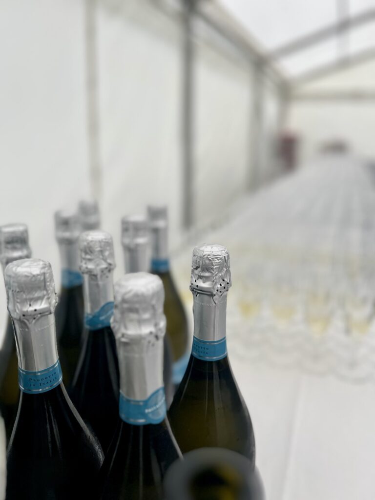 Champagne for a drinks reception at the university of Liverpool