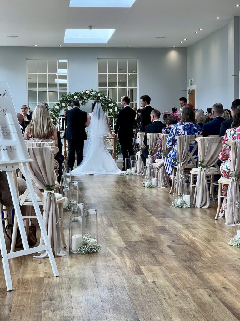 Wedding Ceremony at Bredenbury Court Barns