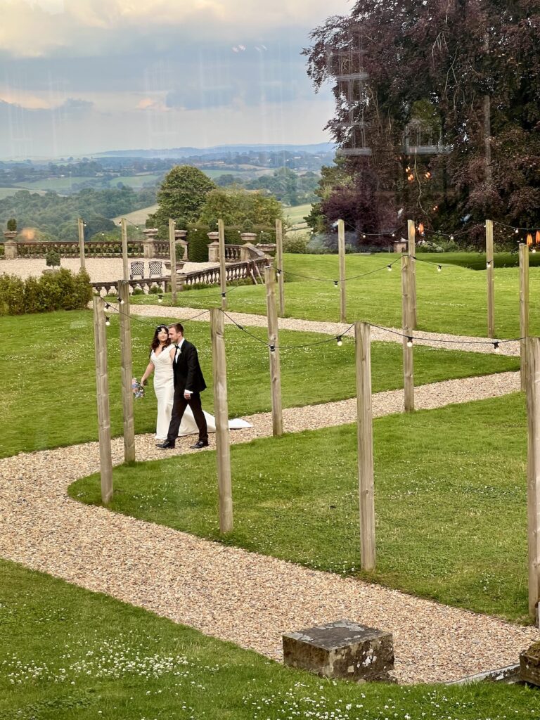 Wedding Couple at Bredenbury Court Barns