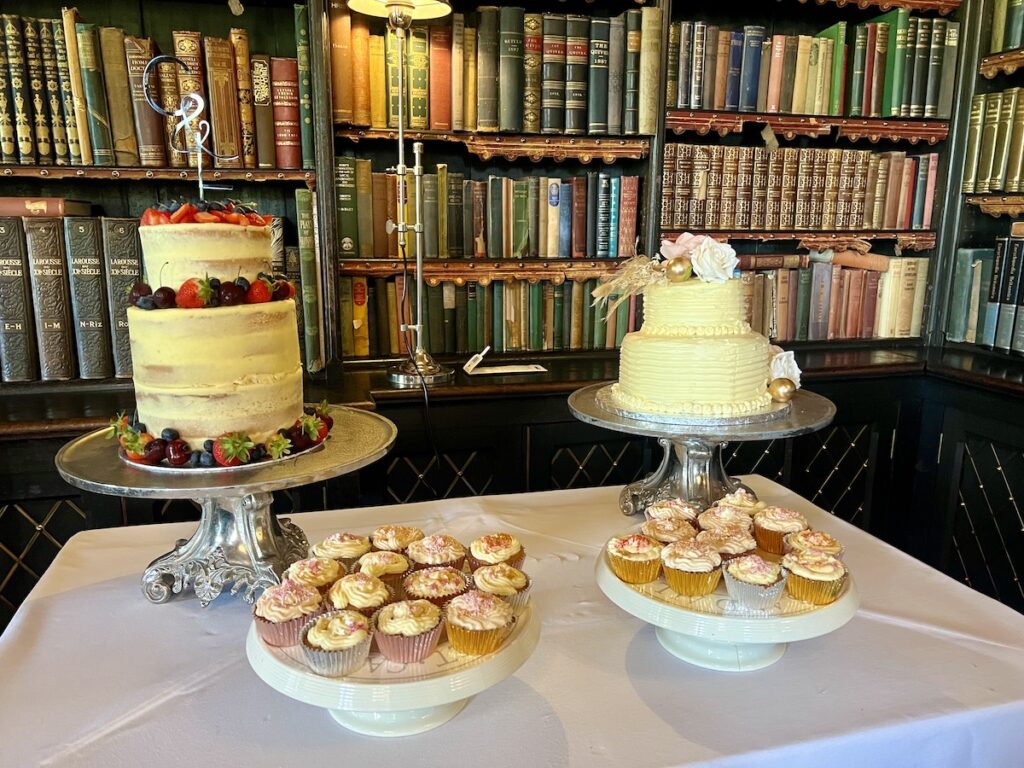 Wedding cakes at Huntsham Court in Devon