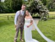 Bride and Groom outside at Hyde House