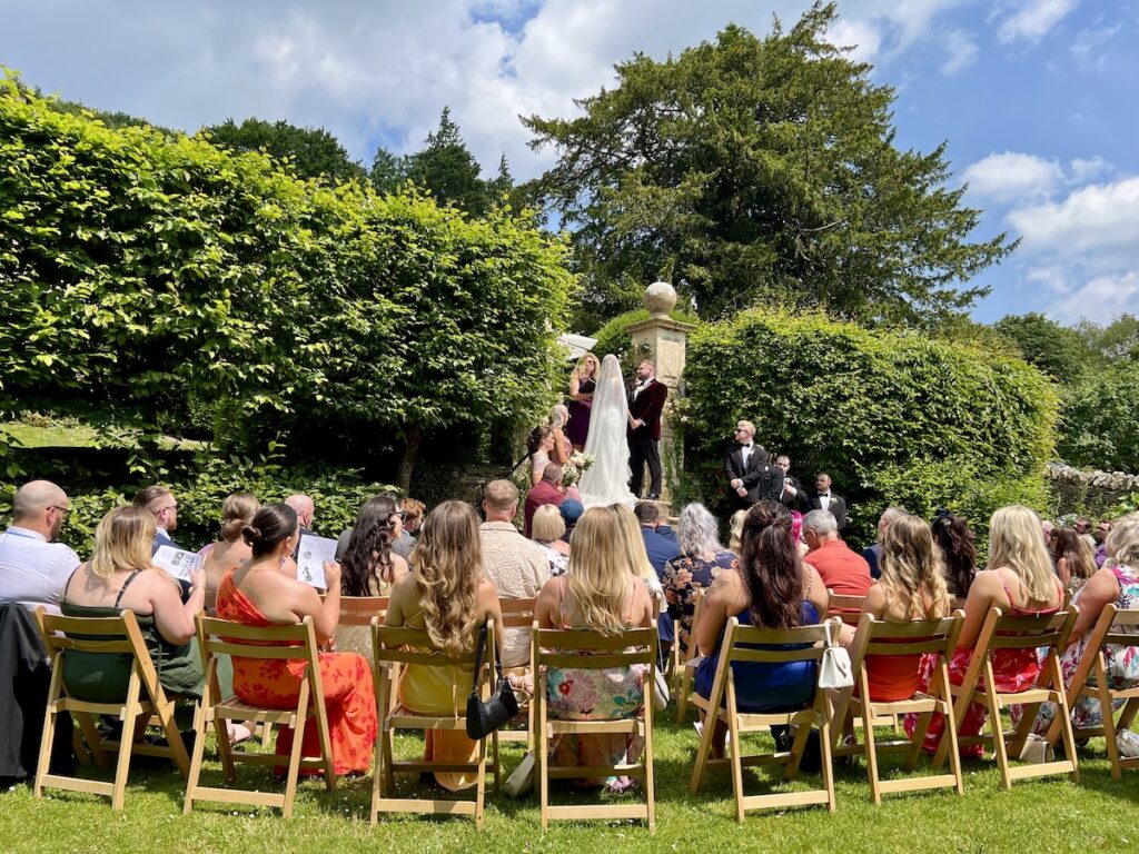 Outdoor Wedding Ceremony at Owlpen Manor