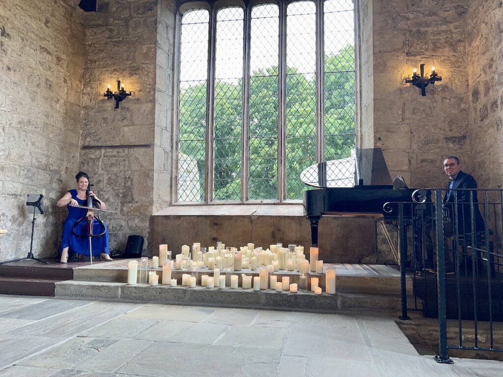 PIano and Cello Duo with candles