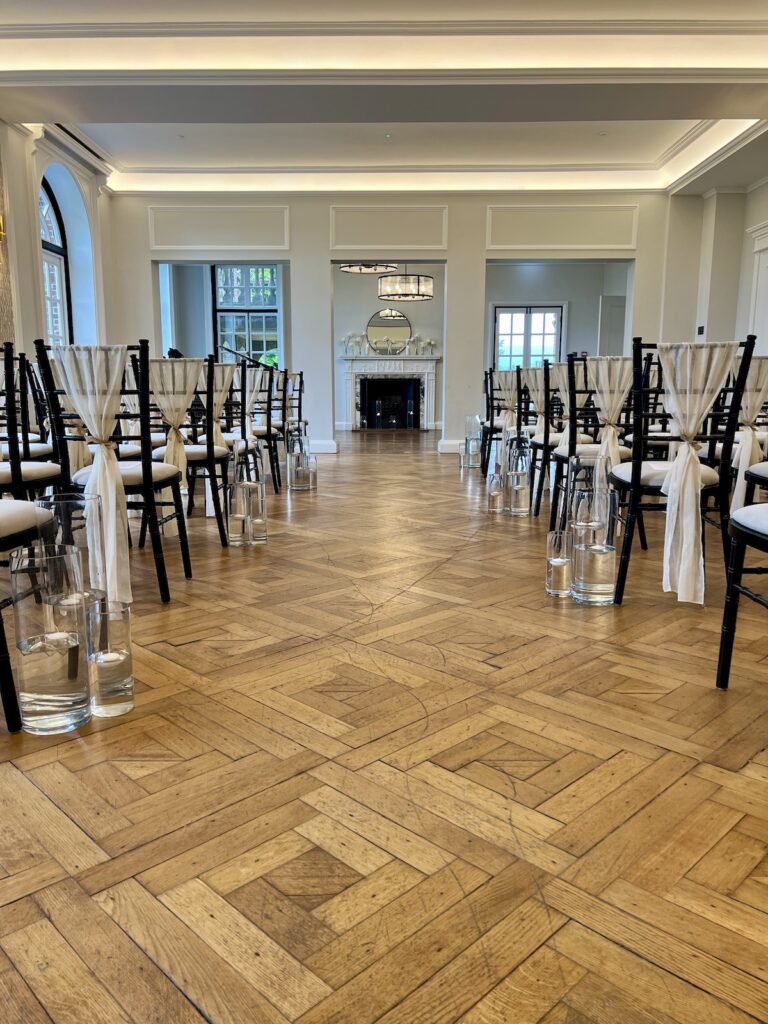 Ceremony room Interior at Sant Ffraed House Abergavenny