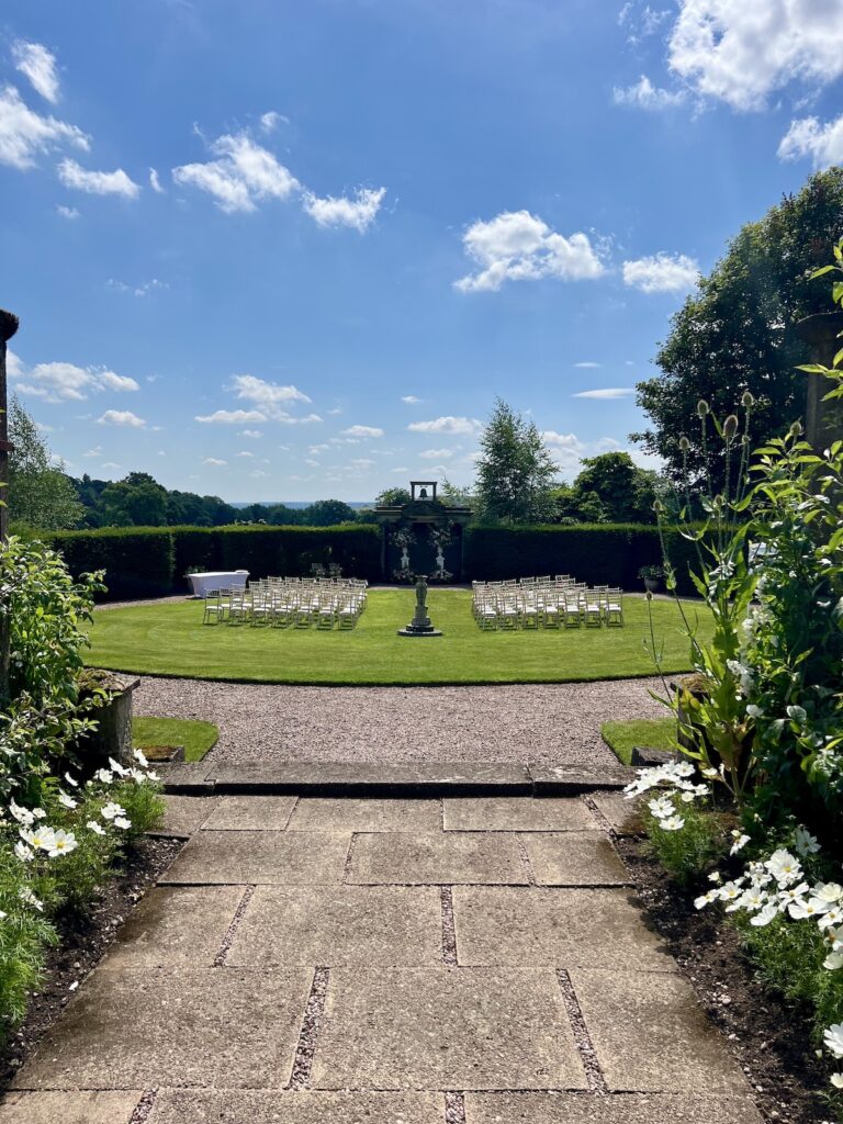 Ceremony area at Sandon Hall