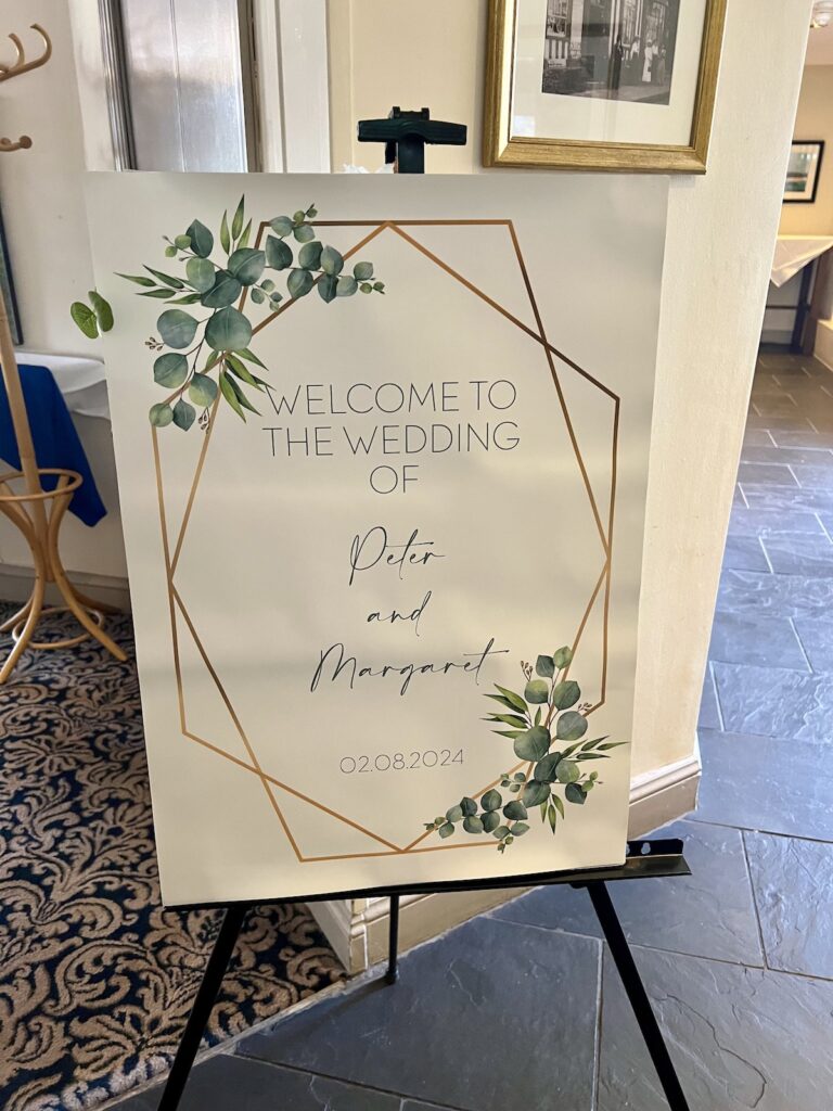 Welcome Sign for Wedding