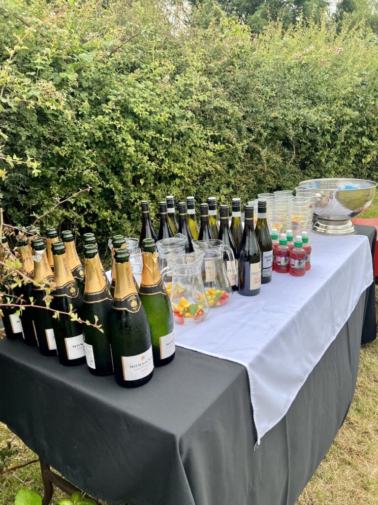 Wedding Drinks at Festival outdoor wedding