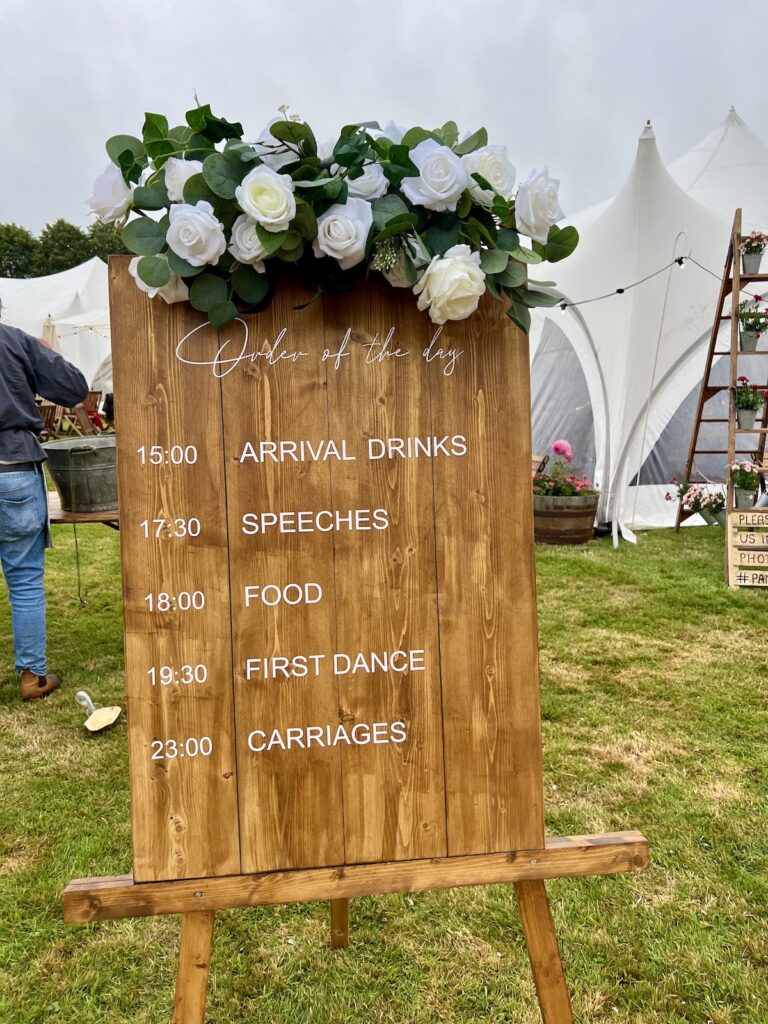 Outdoor Wedding Sign