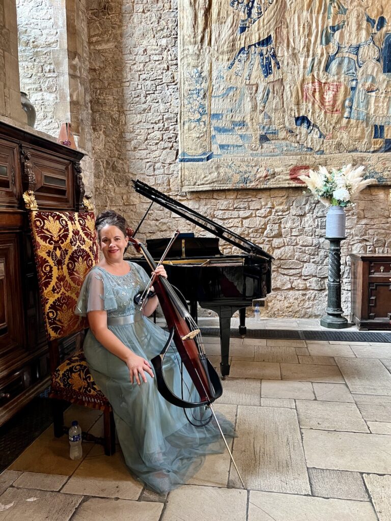 Anne-Marie with a Yamaha Electric Cello