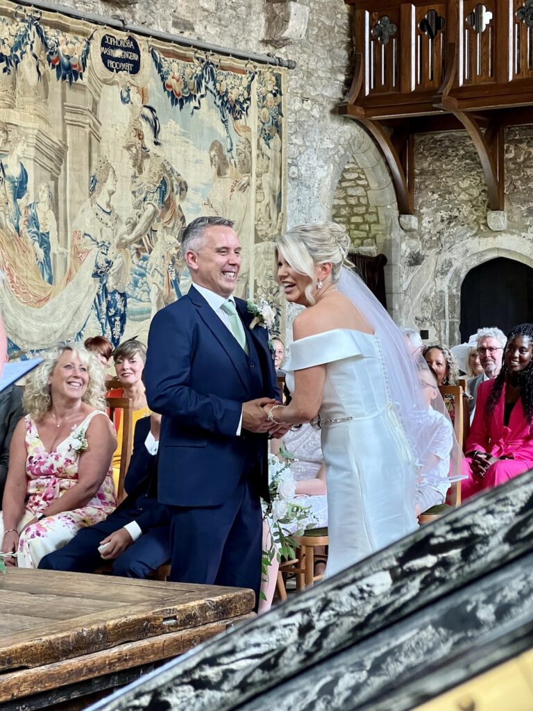 Bride and Groom during wedding ceremony