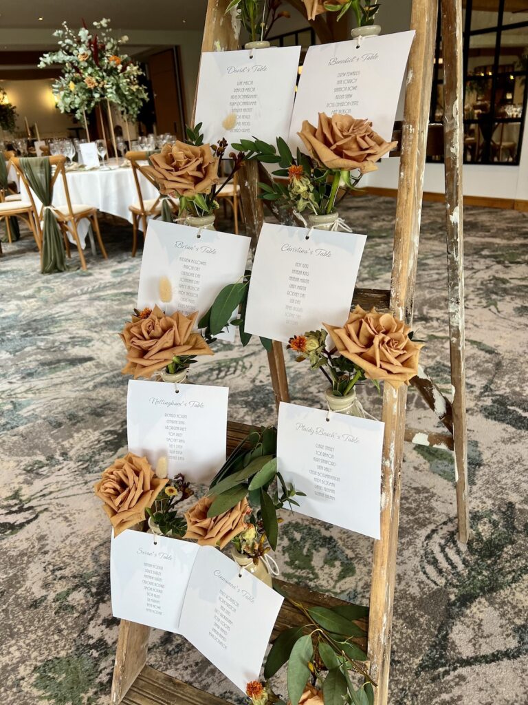 Table Plan for wedding