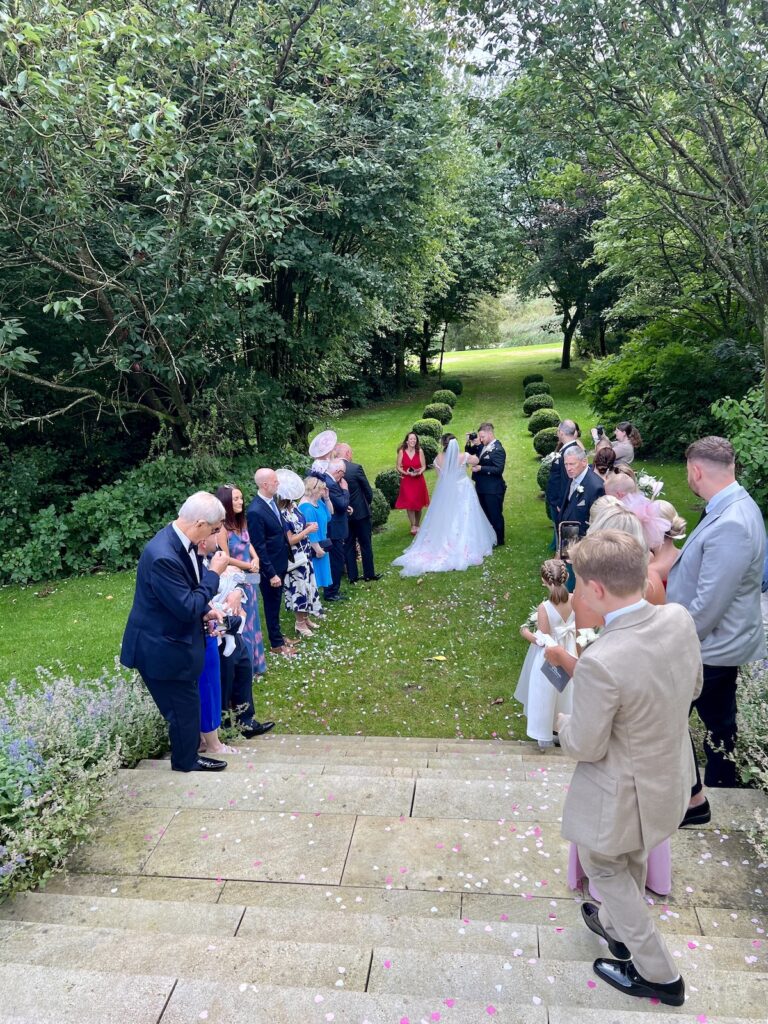 Confetti Shot at the Casterton Estate Lancashire