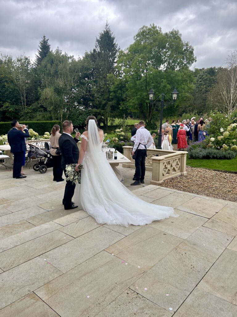 Bride and Groom at the Casterton Estate Lancashire