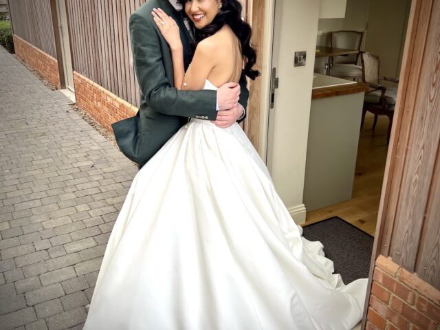 Bride and Groom at Cider Mill Barns