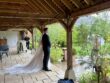 Bride and Groom outside at the Wickham Estate in Hampshire