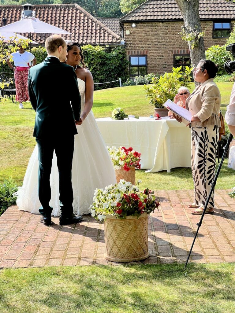 Wedding Ceremony at Oaks Farm