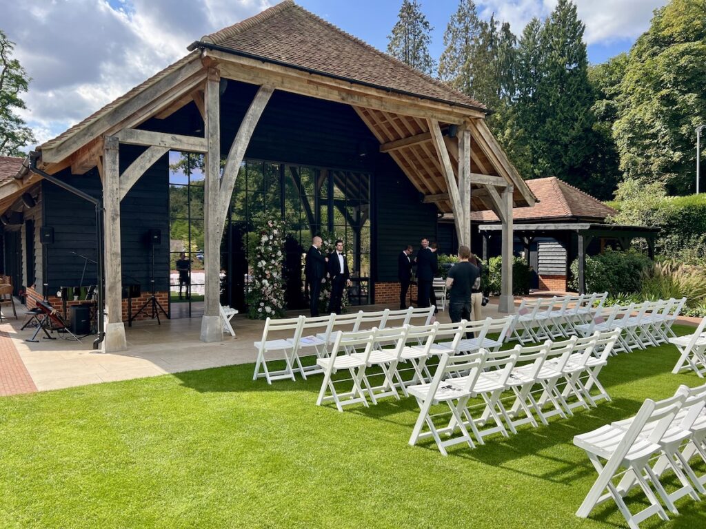 Outdoor Ceremony Area - The Post Barn Newbury