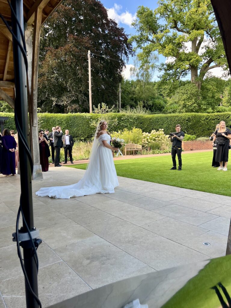 Bride on her wedding day - The Post Barn Newbury