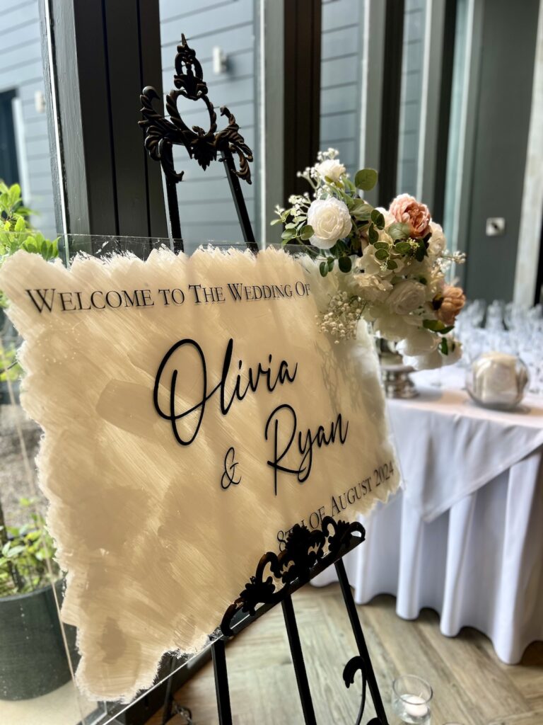 Welcome Sign Hetland Hall Weddings