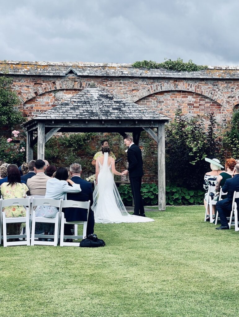 Wedding Couple outside in Devon