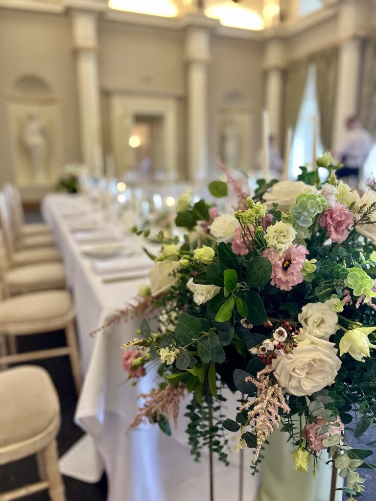 Wedding Breakfast with flowers