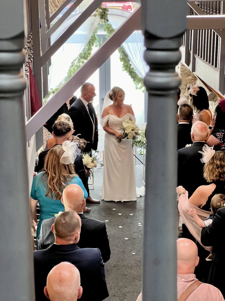 Bride and Groom at Llechwen Hall Hotel