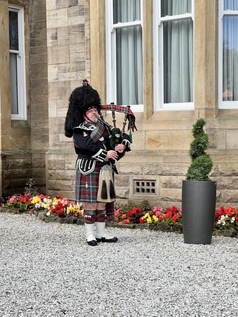 Scottish Piper at Wedding in Johnstone