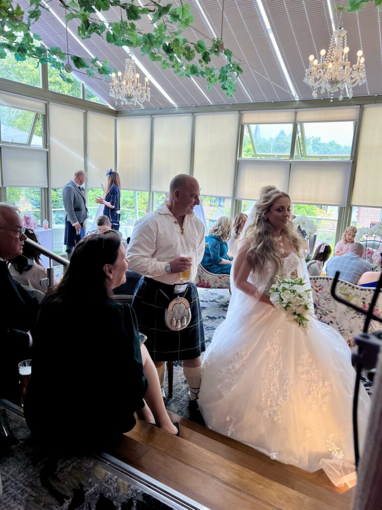 Scottish Bride in Drinks Reception