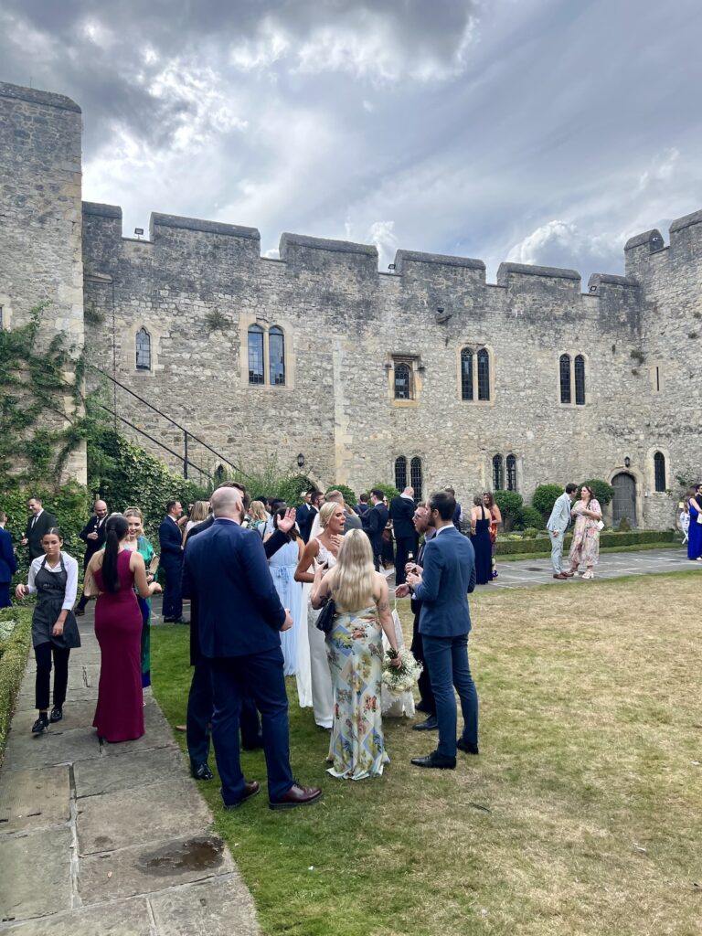 Wedding Drinks reception outdoors