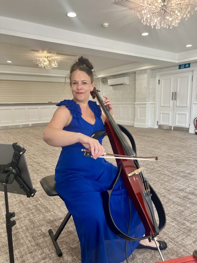 Anne Marie Humphries Cellist at Wales Wedding