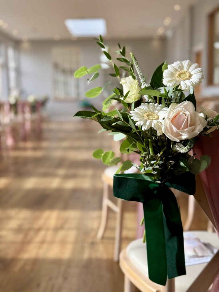 Wedding Flowers at Bredenbury Court Barns in West Midlands