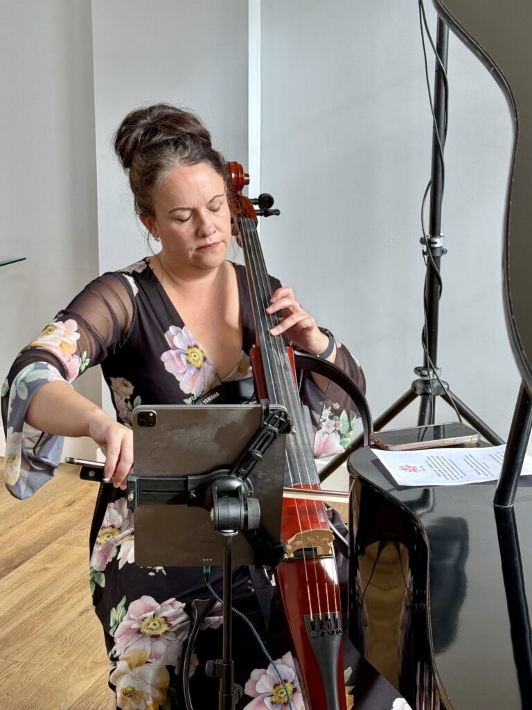 Wedding Cellist at Bredenbury Court Barns in West Midlands