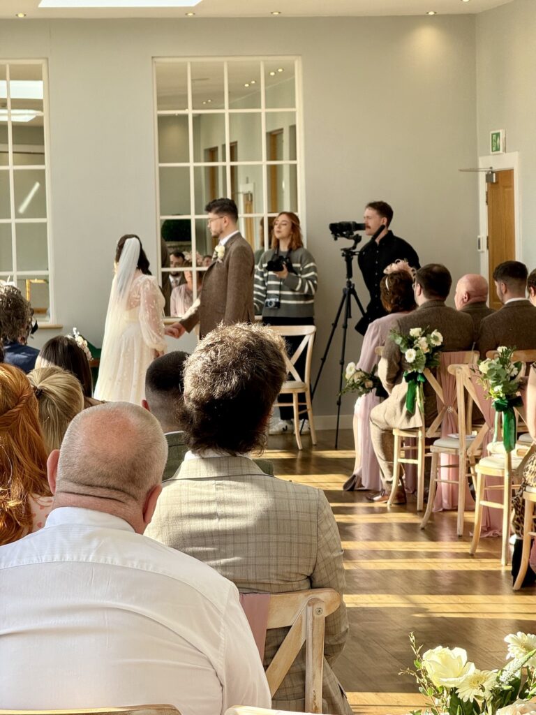 Wedding Ceremony with Celebrant at Bredenbury Court Barns in West Midlands