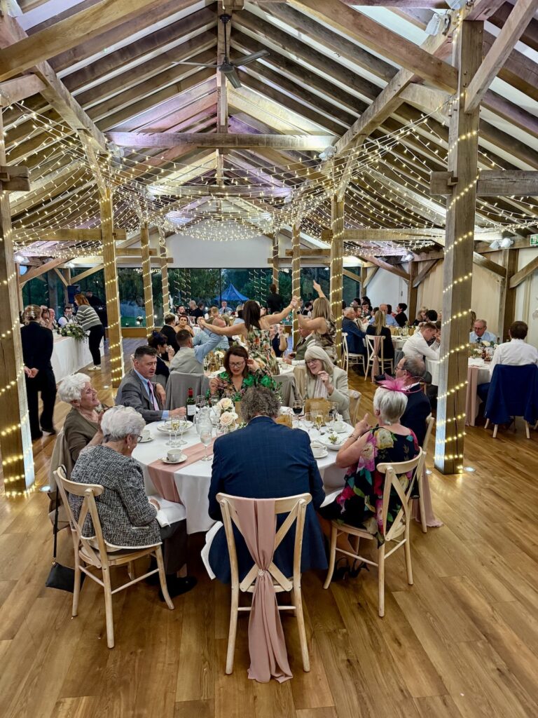 Wedding Breakfast and Meal with dancing at Bredenbury Court Barns in West Midlands