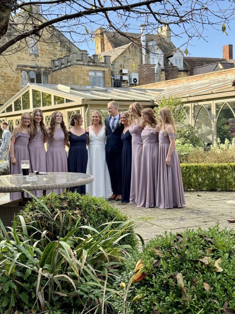 Bride and Bridesmaids in the Cotswolds