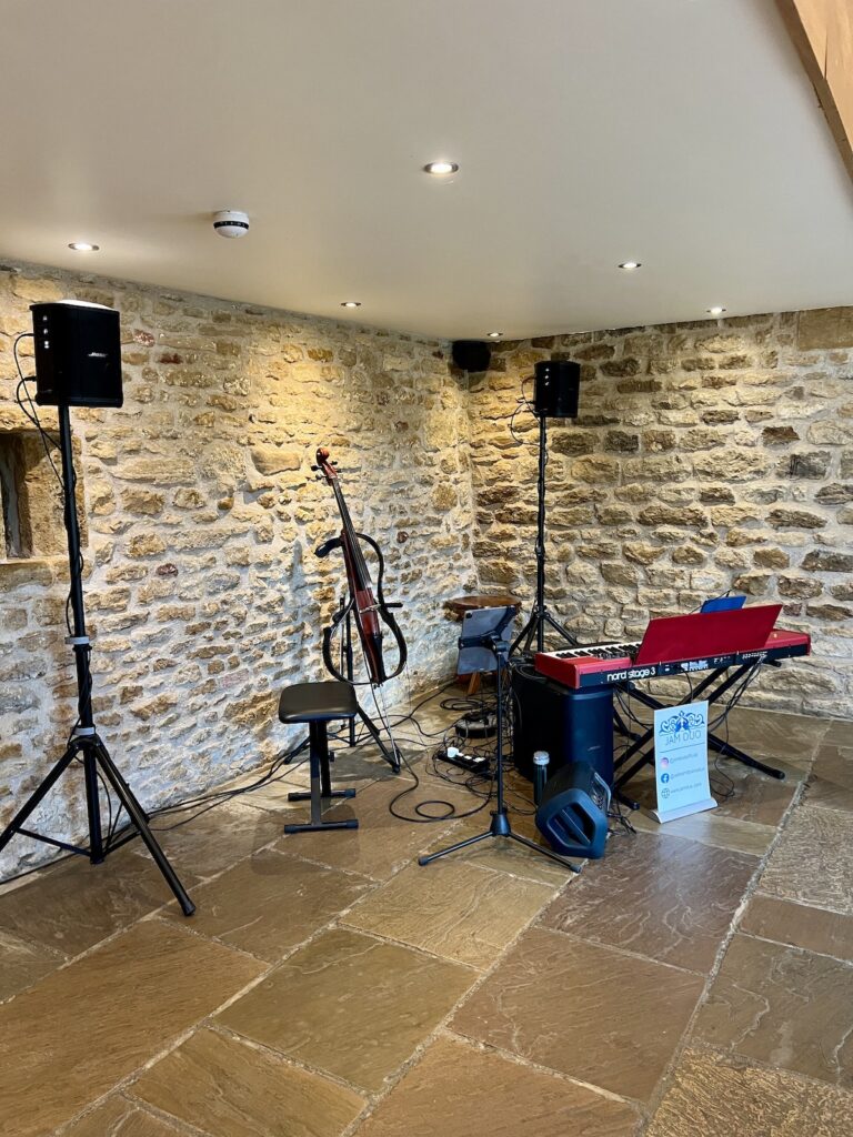 JAM Duo Ceremony Setup at Dodford Manor Northamptonshire