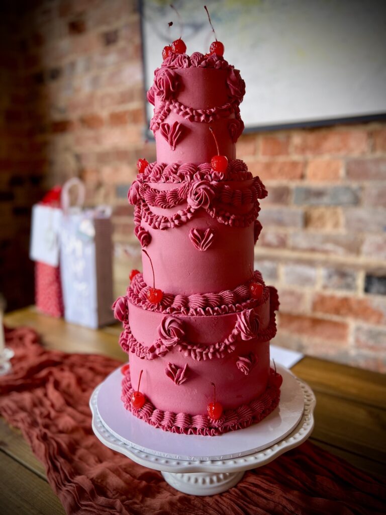 Pink Wedding cake