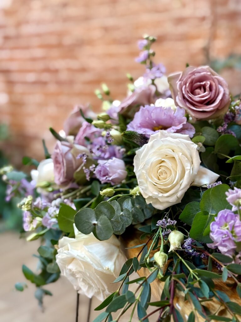 Wedding flowers at Abbots Court, Dorset