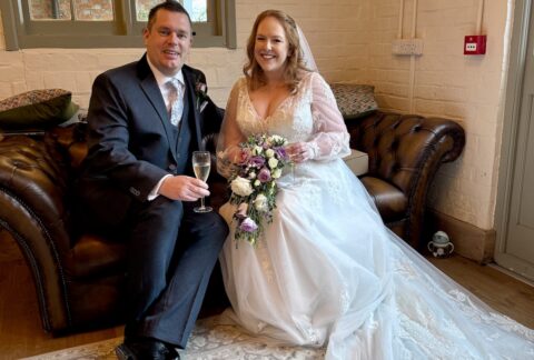 Bride and Groom at Abbots Court, Dorset