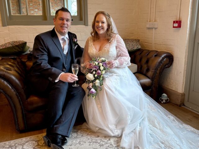 Bride and Groom at Abbots Court, Dorset