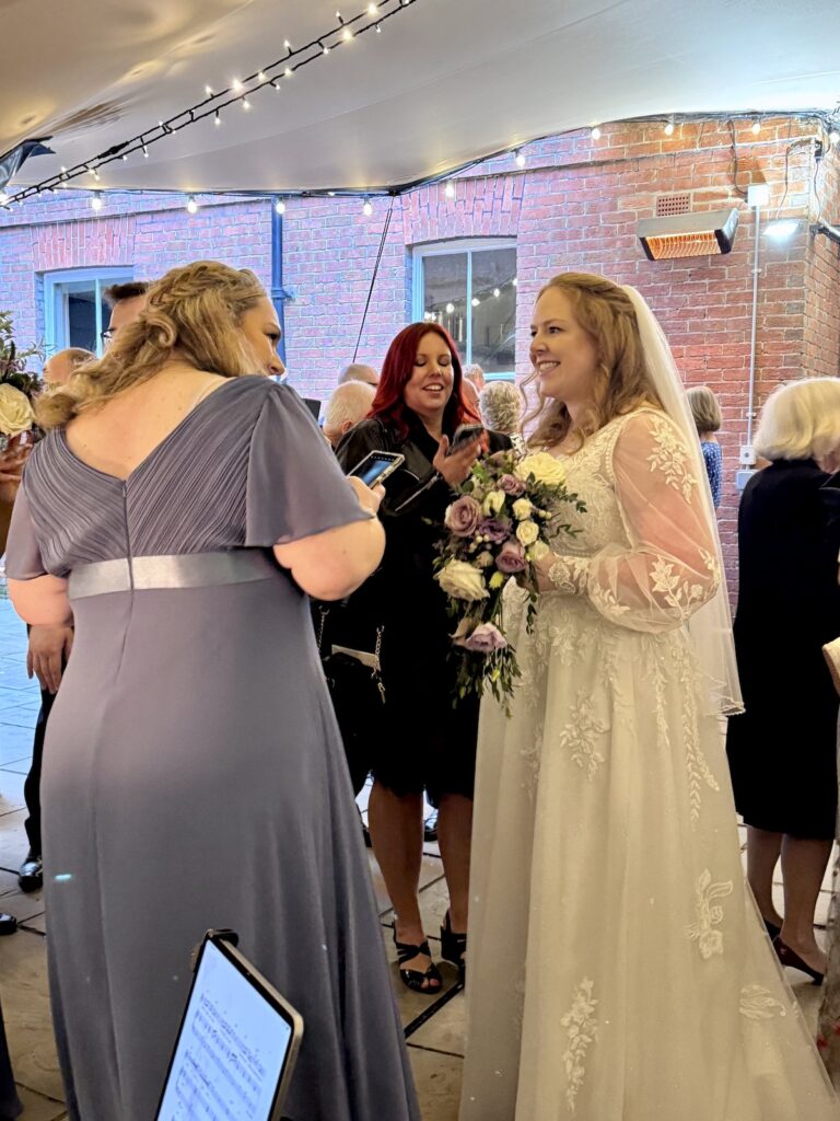 Bride and Bridesmaid at Abbots Court, Dorset