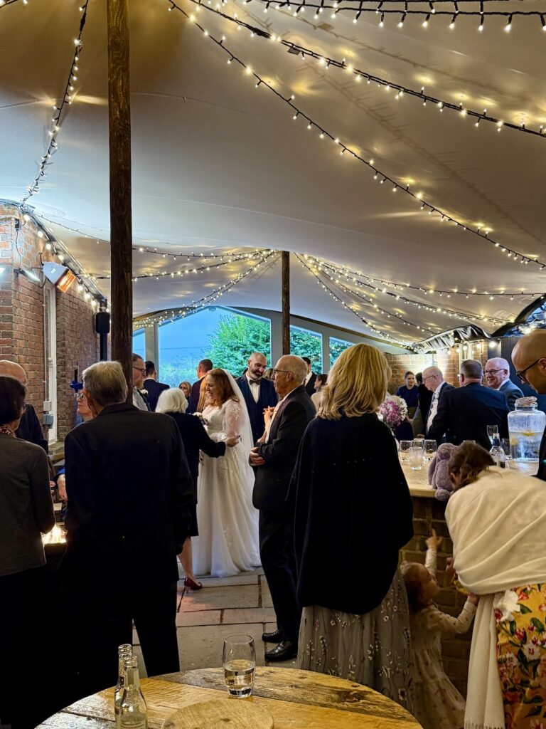 Drinks reception at Abbots Court, Dorset