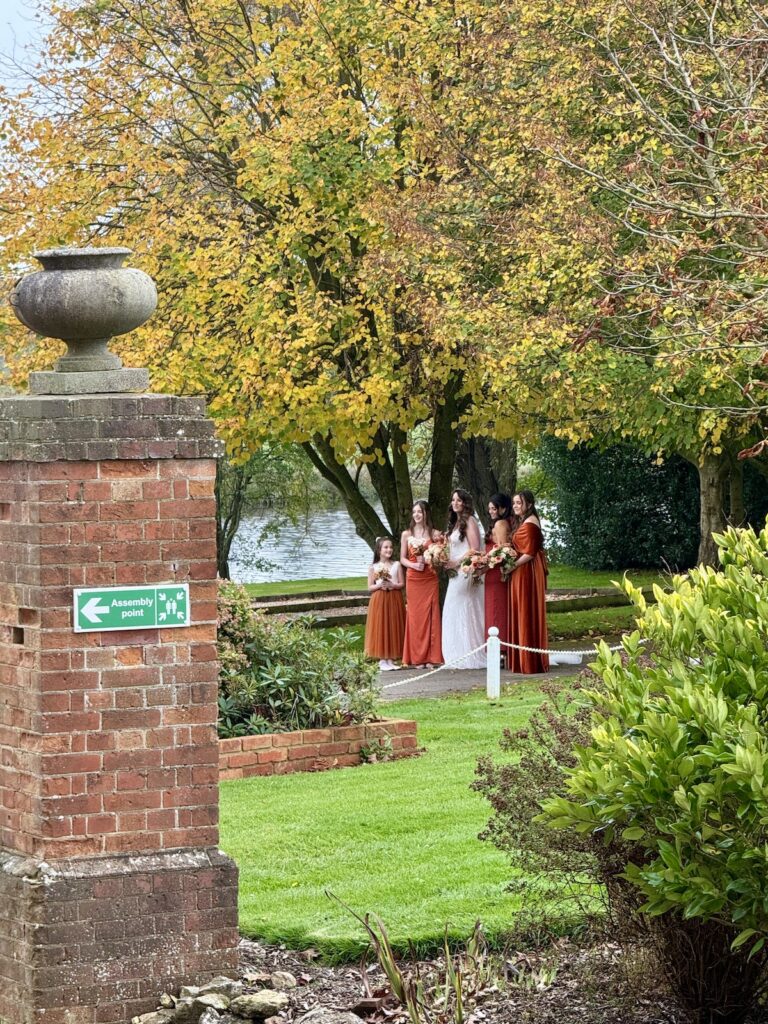 Bride with Bridesmaids at Chilston Park Hotel