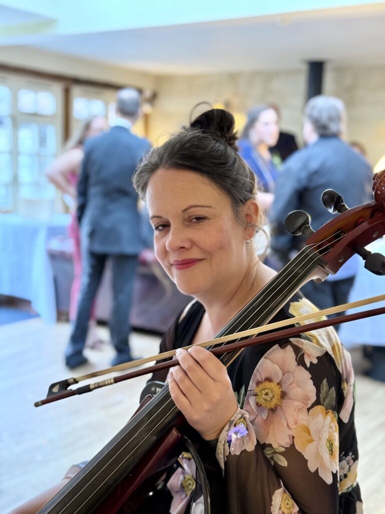 Anne Marie Humphries Wedding Cellist with an Electric Cello