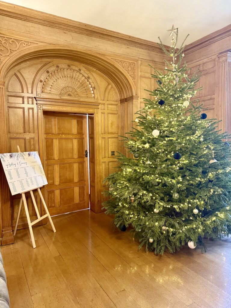 Christmas Tree at Coombe Lodge Blagdon in Somerset