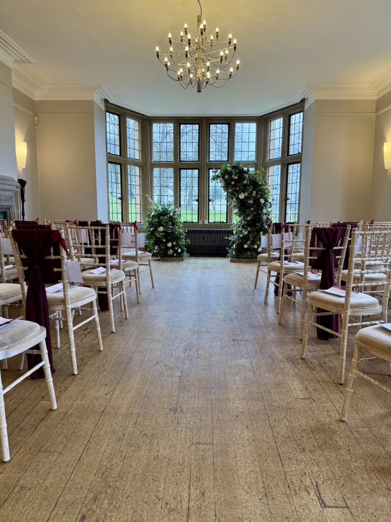 Wedding Ceremony Room at Coombe Lodge in Blagdon, Somerset