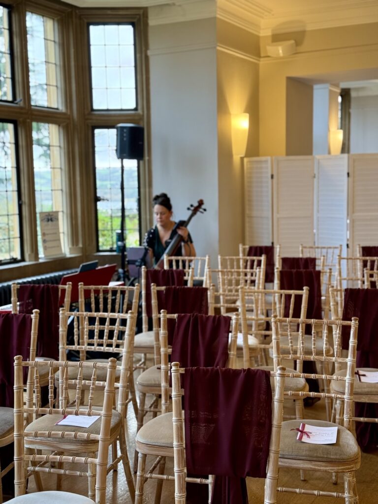 Ceremony Room at Coombe Lodge in Blagdon, Somerset