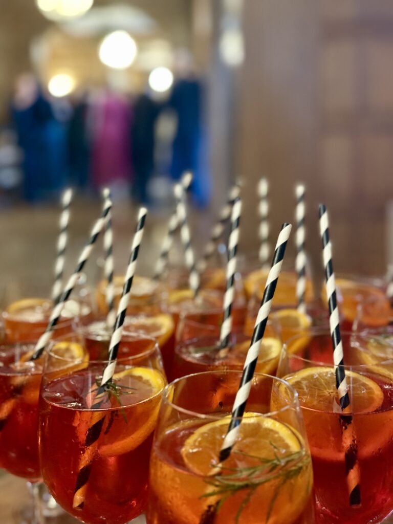 Wedding Reception Drinks at Coombe Lodge in Blagdon, Somerset