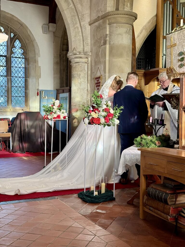 Bride and Groom at Church Ceremony